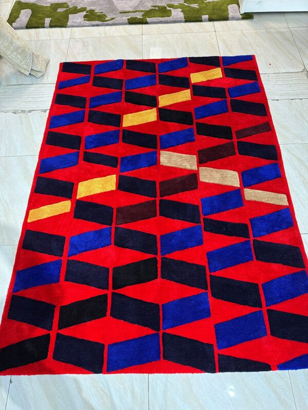 VEE GRID CUSTOM HANDMADE RUG